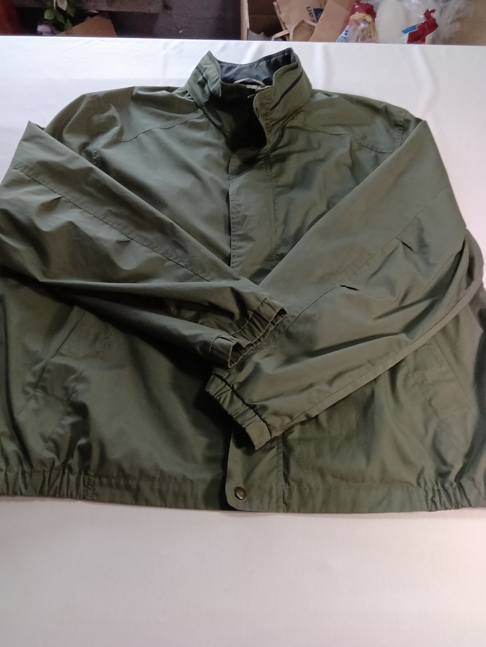 Pacific Trail Men's XXL Lightweight Windbreaker Jacket - Olive Green